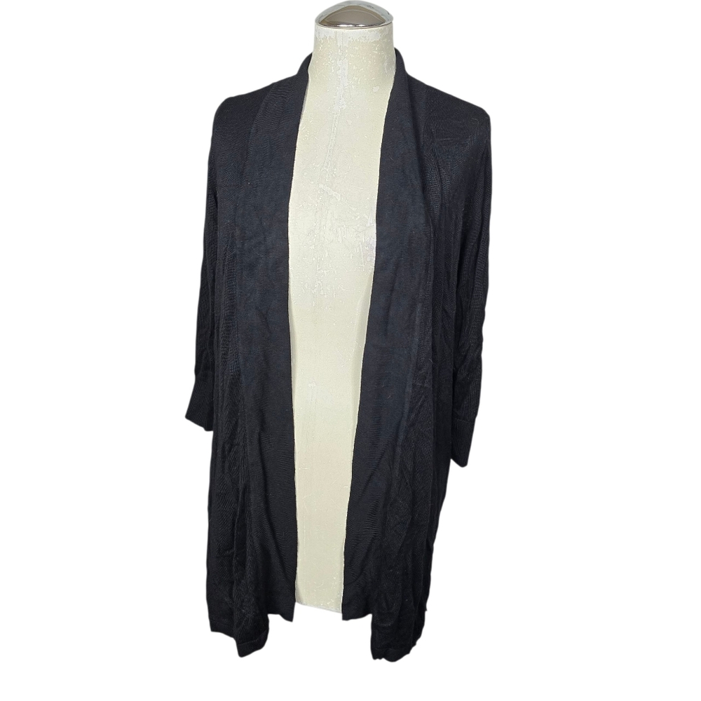 Chico's Black Open Cardigan Lightweight Size M